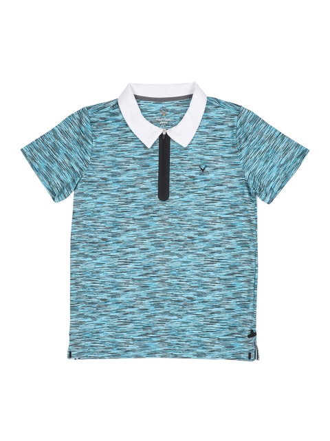 

Allen Solly Junior Boys Blue Solid Polo Collar T-shirt