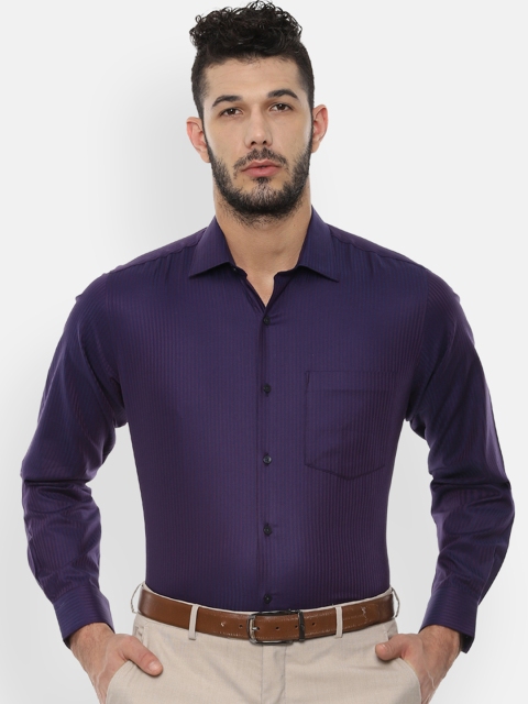 

Van Heusen Men Purple Regular Fit Self Design Formal Shirt