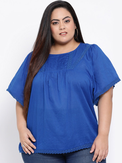 

Oxolloxo Women Blue Solid Top