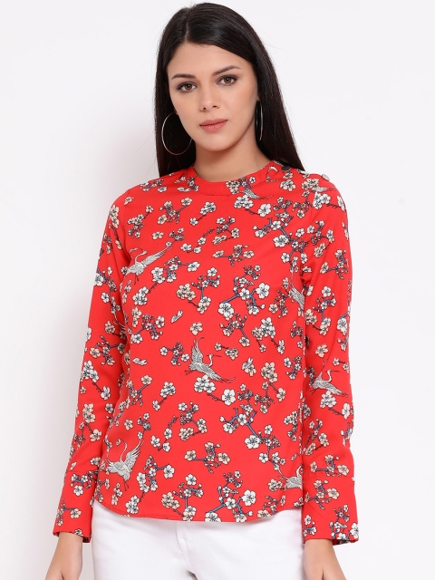 

Oxolloxo Women Orange Printed Top