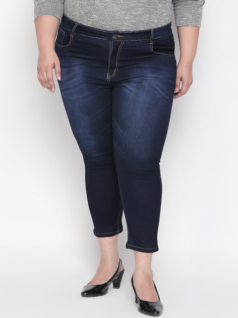 

ZUSH Plus Size Women Blue Regular Fit Mid-Rise Clean Look Jeans