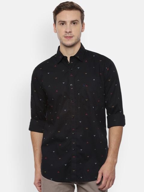

Allen Solly Men Black Slim Fit Printed Casual Shirt