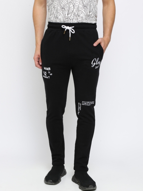 

Breakbounce Men Black Printed Slim-Fit Track Pants