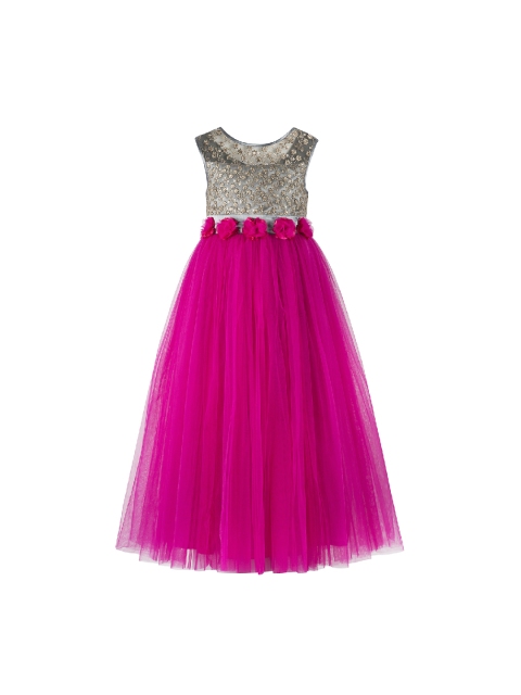 

Toy Balloon kids Girls Embellished Pink Maxi Dress