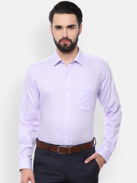 

Van Heusen Men Purple Boxy Self Design Formal Shirt