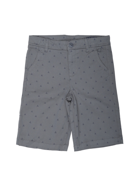

Allen Solly Junior Boys Grey & Blue Printed Regular Fit Regular Shorts
