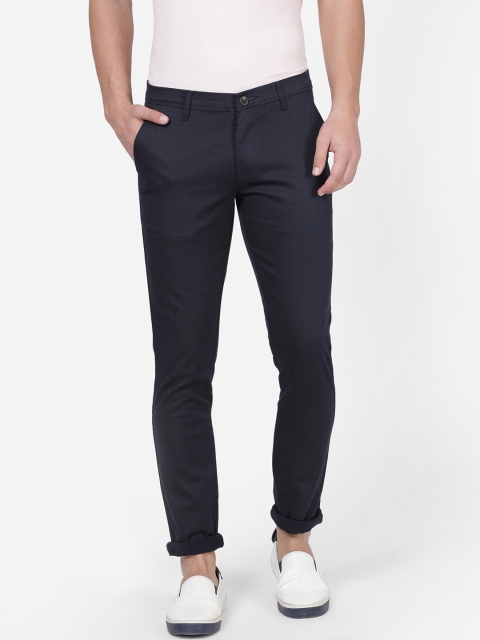 

NO NEXT Men Blue Smart Slim Fit Solid Regular Trousers