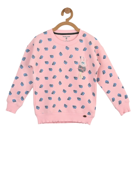 

Stupid Cupid Girls Pink Printed Sweatshirt