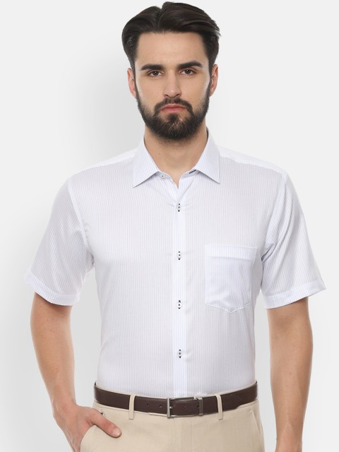 

Van Heusen Men White & Black Slim Fit Striped Formal Shirt