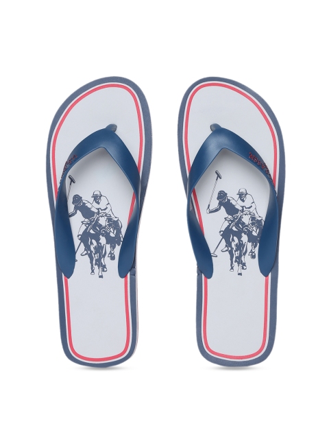 

U.S. Polo Assn. Men Blue Solid Thong Flip-Flops