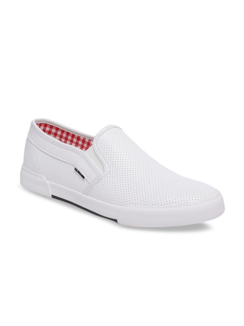 

U.S. Polo Assn. Men White Slip-On Perforations Sneakers