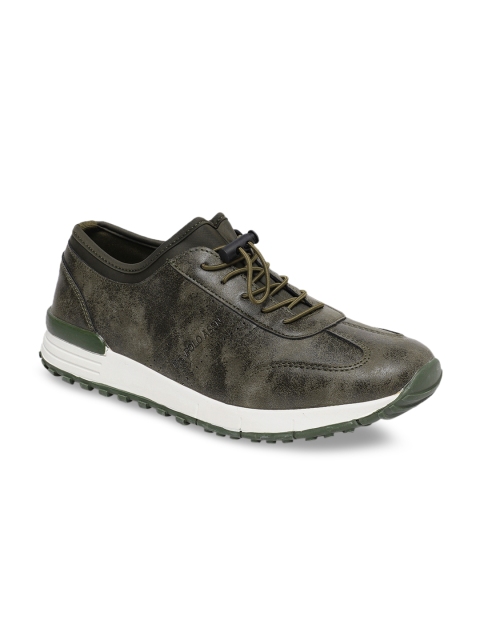 

U.S. Polo Assn. Men Olive Green Slip-On Sneakers