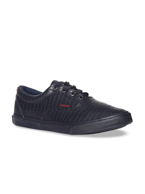 

U.S. Polo Assn. Men Navy Blue Textured Sneakers