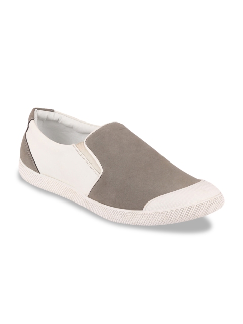 

FAUSTO Men Grey Slip-On Colourblocked Sneakers