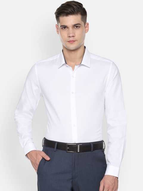 

Louis Philippe Men White Slim Fit Solid Formal Shirt