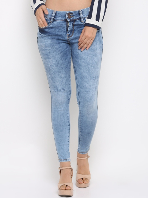 

ZHEIA Women Blue Skinny Fit Mid-Rise Clean Look Stretchable Jeans