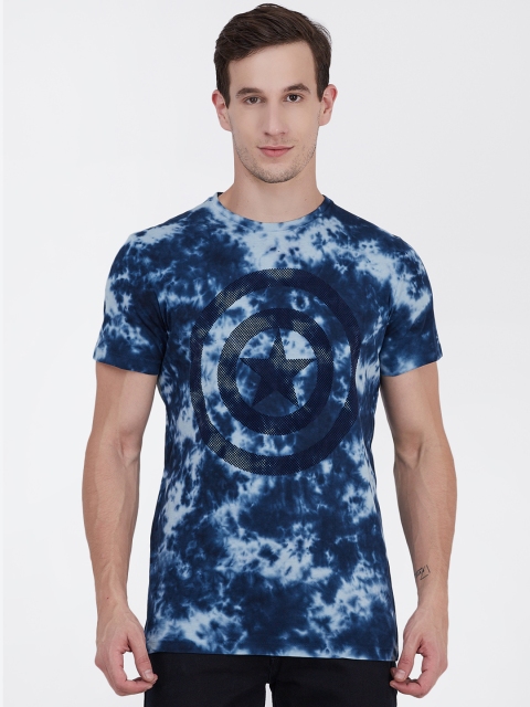 

Free Authority Captain America featured Aqua Tshirt for Men, Blue