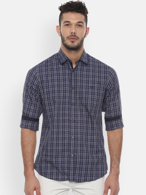 

Van Heusen Sport Men Blue & White Slim Fit Checked Casual Shirt