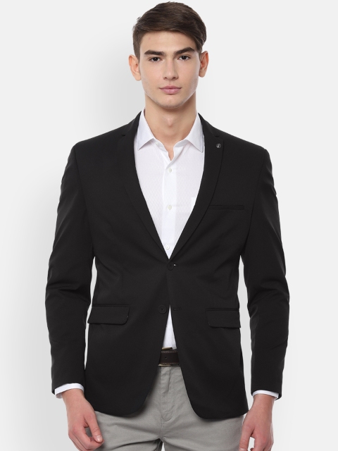 

Allen Solly Men Black Solid Single-Breasted Slim-Fit Blazers