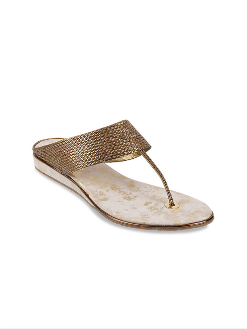 

WALKWAY by Metro Women Bronze-Toned Solid Sandals