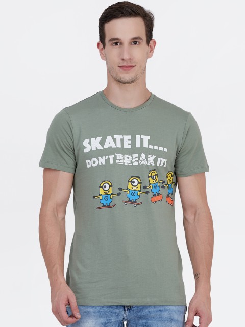 

Free Authority Minions Print T-shirt, Green