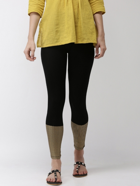 

De Moza Women Black Solid Ankle Length Leggings
