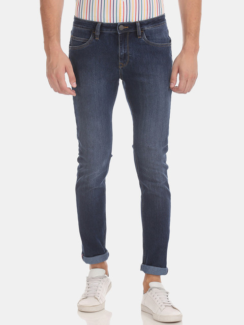 

Arrow Sport Men Navy Blue Justin Skinny Fit Mid-Rise Clean Look Stretchable Jeans