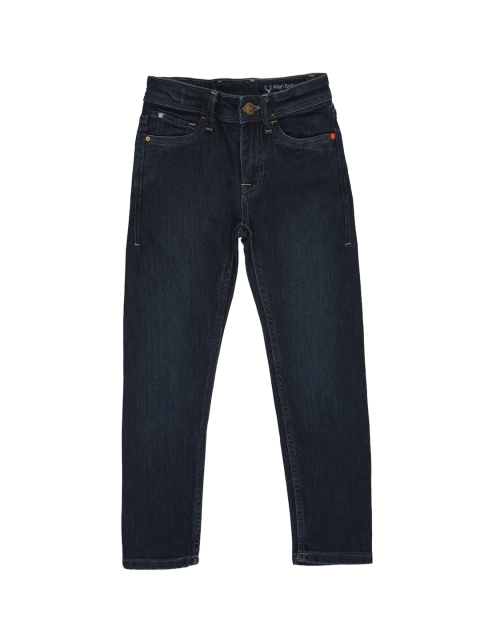 Allen Solly Junior Boys Navy Blue Regular Fit Mid-Rise Clean Look Stretchable Jeans