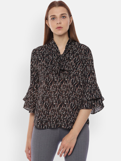 

Van Heusen Woman Women Black Printed Top