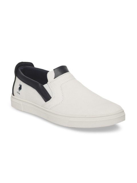 

U.S. Polo Assn. Men Off-White Lammer Slip-On Sneakers