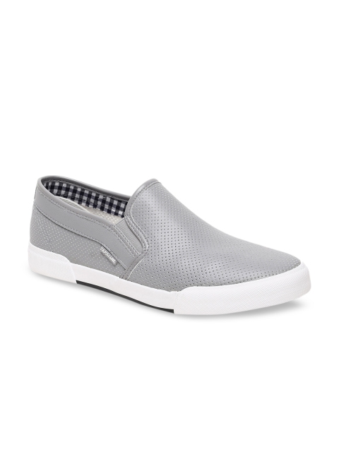 

U.S. Polo Assn. Men Grey Perforations Slip-On Sneakers