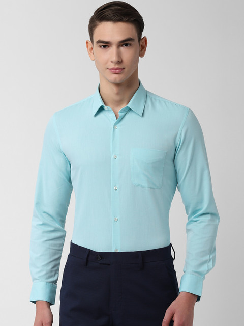 

Peter England Men Blue Slim Fit Solid Formal Shirt