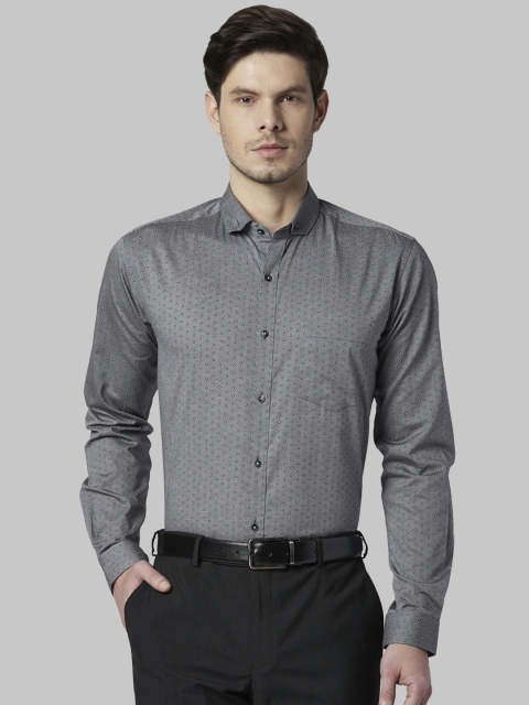 

Park Avenue Men Grey Slim Fit Printed Formal Shirt