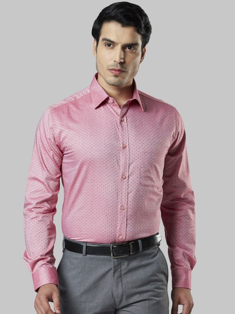 

Raymond Men Red Slim Fit Self Design Formal Shirt