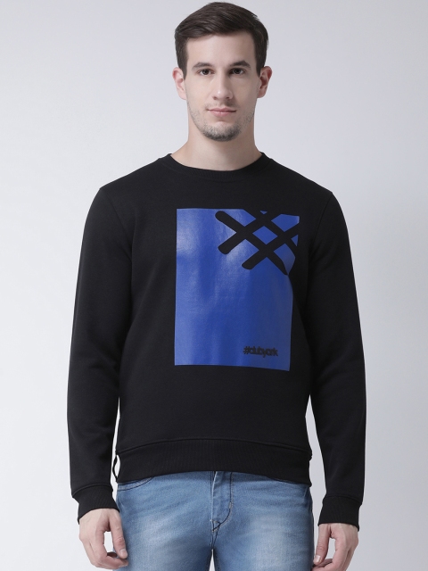 

Club York Men Black Printed Sweatshirt