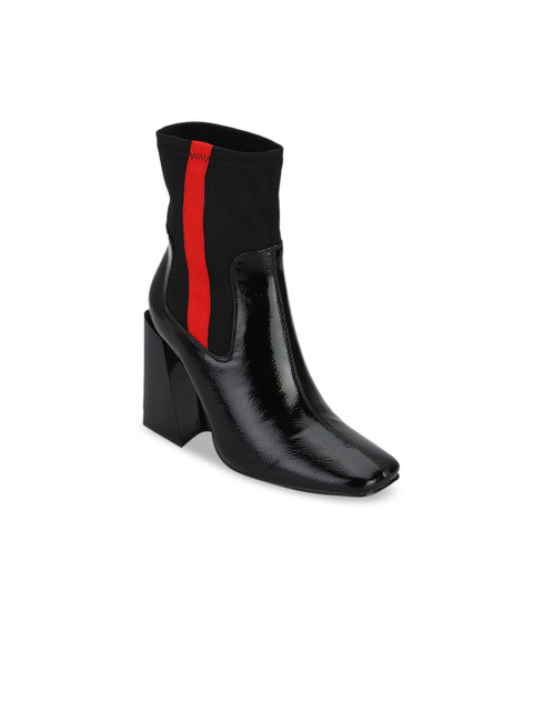 

Truffle Collection Women Black & Red Colourblocked Heeled Boots