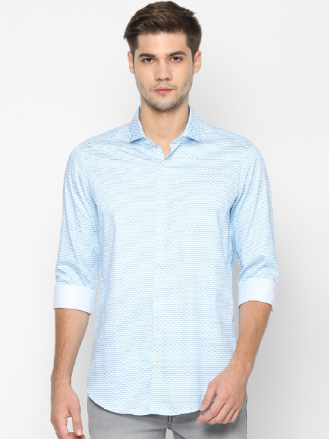 

SIMON CARTER LONDON Men Blue Slim Fit Printed Casual Shirt