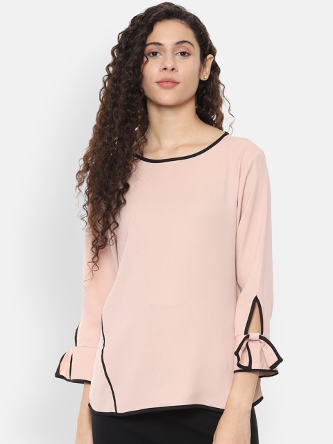 

Van Heusen Woman Women Peach-Coloured Solid Top