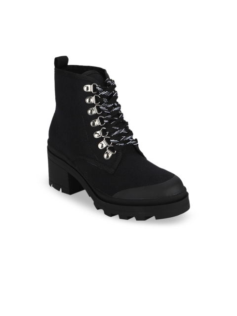 

Truffle Collection Women Black Solid Heeled Boots