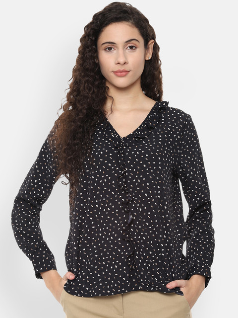 

Van Heusen Woman Black Printed Top