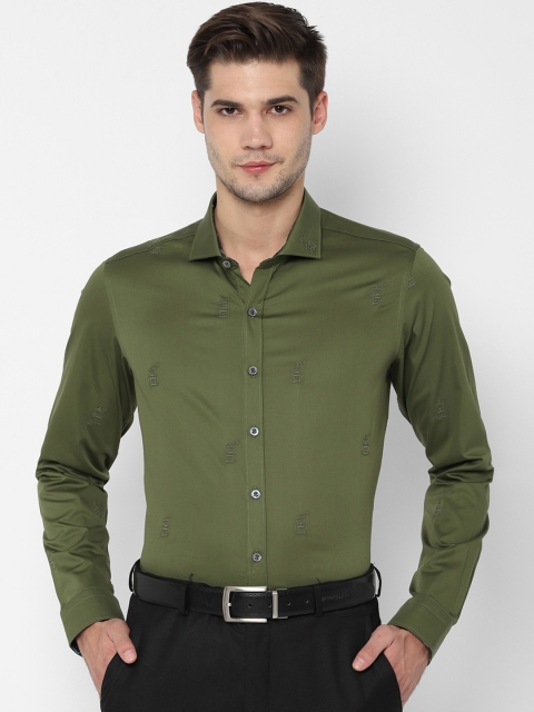 

SIMON CARTER LONDON Men Green Slim Fit Solid Formal Shirt