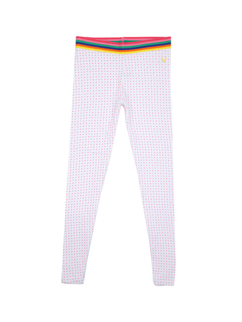 

Allen Solly Junior Girls White & Pink Printed Ankle Length Leggings