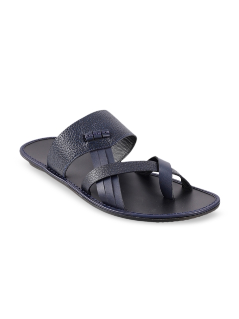 

Metro Men Blue Leather Comfort Sandals