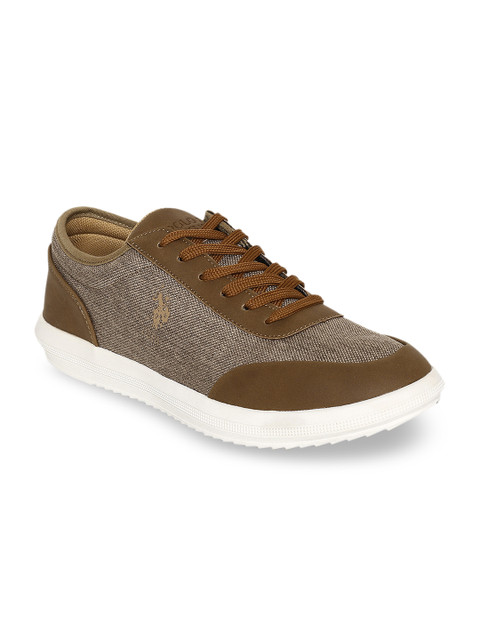 

U.S. Polo Assn. Men Brown Textured Sneakers