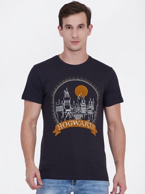 

Free Authority Men Navy Blue Harry Potter Printed T-shirt
