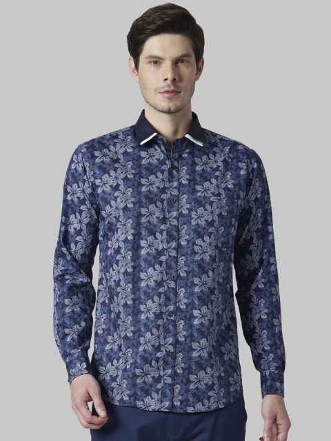 

Park Avenue Men Navy Blue Slim Fit Printed Formal Shirt