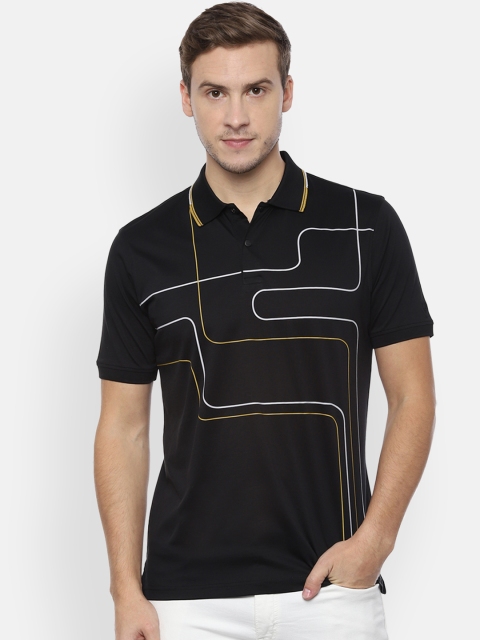 

Allen Solly Men Black Printed Polo Collar T-shirt