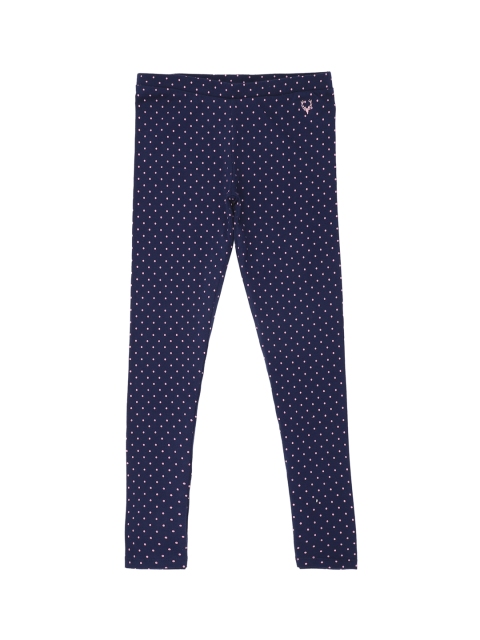 

Allen Solly Junior Girls Blue Printed Ankle Length Leggings