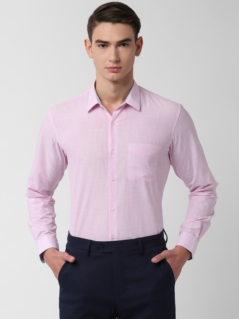

Peter England Men Pink Regular Fit Self Design Formal Shirt