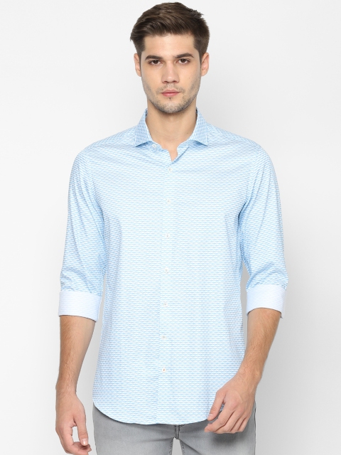 

SIMON CARTER LONDON Men Blue Slim Fit Printed Casual Shirt